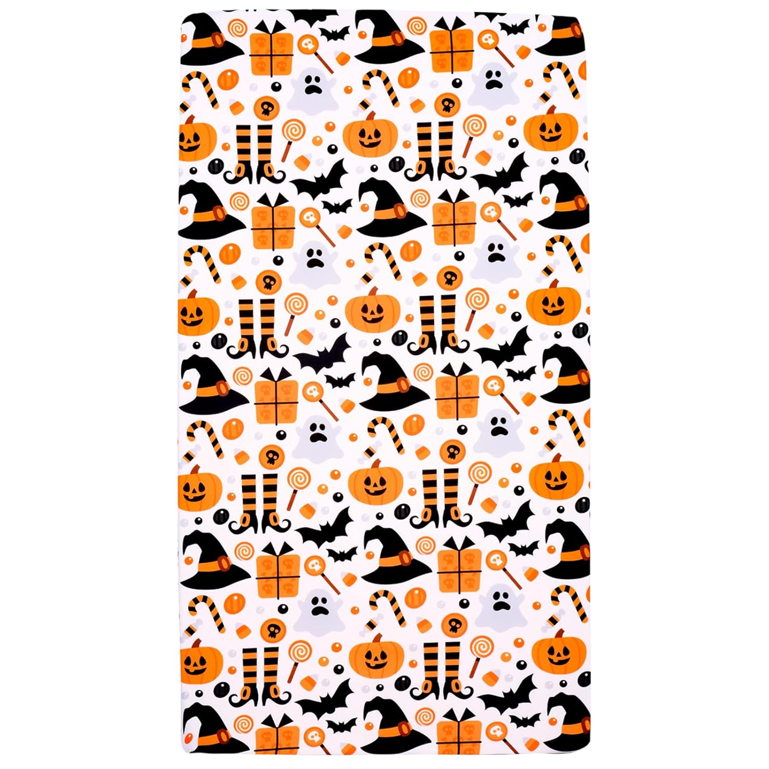 UOMNY Halloween Pumpkin Crib Sheet for Boys Girls Pumpkin Ghost Fitted Crib Sheets for Standard Crib 52 X 28 Inch Toddler Crib Mattresses Sheet