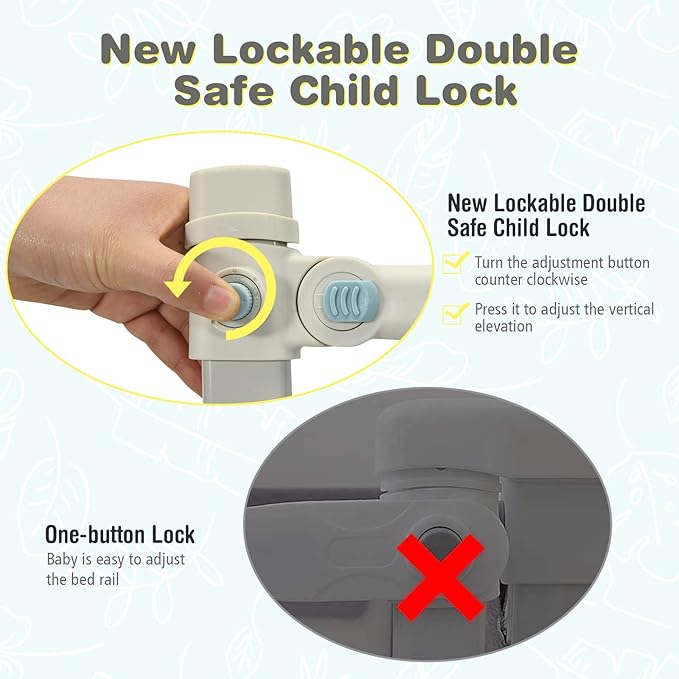 HONEY JOY Bed Rail for Toddlers, 69-in Extra Long, Portable Safety Bed Guardrail w/Side Pocket, Baby Bed Rail Guard, Fit King & Queen Full Twin Size Bed Mattress (69 INCH, Gray)