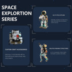 Space Explorer Building Toys, （1112 Pieces） Interchangeable Forms, for Ages 8+,can Favorite or Display，Space-Compatible, A Gift for Boys！