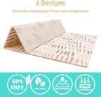 JumpOff Jo - Extra Large Waterproof Foam Padded Play Mat for Infants, Babies, Toddlers, Play Pens & Tummy Time, Foldable Activity Mat, 77 x 70 x 0.6 inches