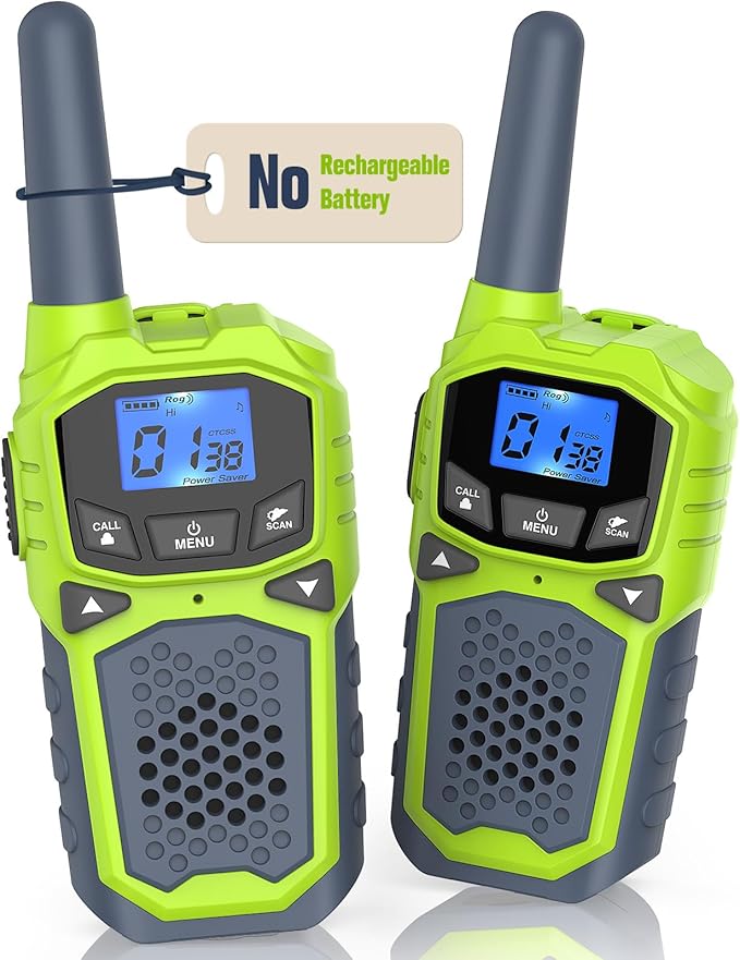 Walkie Talkies for Kids,Long Range 2 Way Radio 22CH VOX,Birthday Gift,Family Walkie Talkie for Camping Hiking Indoor Outdoor，Toys Gifts for 6-12 Years Old Boys Girls（No Batteries）