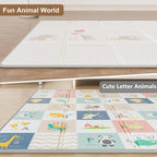 79x71 Baby Play Mat Foldable, Extra Large Foam Play Mat Tummy Time and Crawling Mat, Waterproof & Anti-Slip Reversible Portable Baby Floor Mat for Infant, Toddler