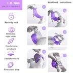 Toddler Harness Walking Leash- Child Anti Lost Wrist Link - Child Safety Harness - Upgrade with Reflective(6.5ft) - for Boys and Girls,Not Easy to Open Without Key (Purple)