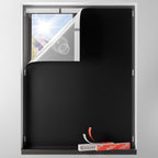 Sumobaby Blackout Curtains for Bedroom Portable 53"x72",No Drill Blackout Shades with Upgraded Hook&Loop Tapes,100% Black Out Window Cover,Thermal Insulated Blinds for Bedroom,Nursery(1 Panel,Black)