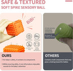 Soft Spiky Sensory Balls - Montessori Toys Baby Balls 6 to 12 Months Textured Geometric Shapes for Babies' Sensory Development,Massage Sensory Ball for Toddlers 1-3 Bright Colors Easter Gifts