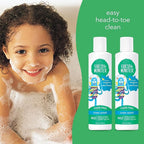 Fresh Monster 2-in-1 Natural Shampoo & Body Wash for Kids, Toxin-Free, Hypoallergenic, Ocean Splash (2 Pack, 8.5oz/each)