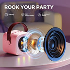 YLL Mini Karaoke Machine for Kids Adults, Portable Bluetooth Speaker with 2 Wireless Microphones, Most Popular Toys Birthday Gifts for Girls 4, 5, 6, 7, 8, 9, 10, 11, 12+ Years Old Toddler Teens（Rose）