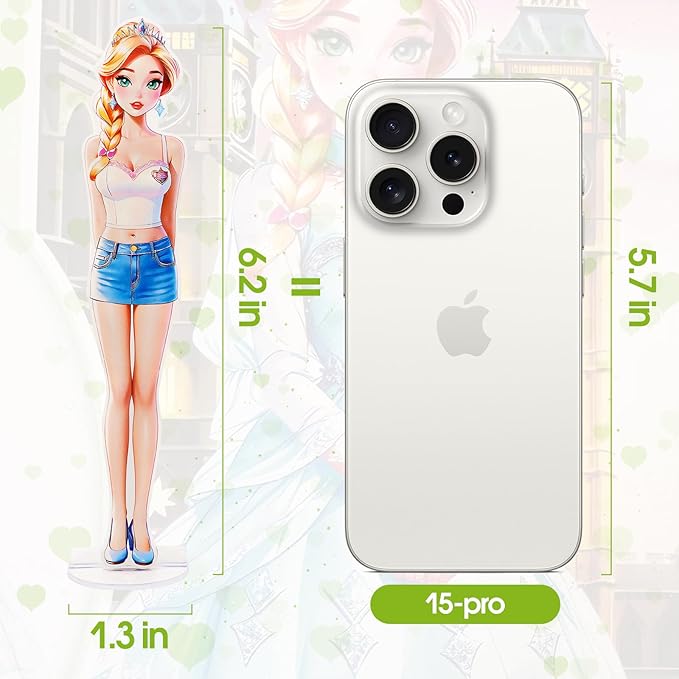 Magnetic Dress Up Dolls, Magnetic Princess Dress Up Paper Dolls, Magnetic Dress Up Dolls for Girls Ages 4-10 Learning Created Imagine Set Birthday Gift (Lea)