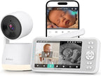 Dr.Care LumiView Smart WiFi Baby Monitor - 5" 1080P FHD & 2K Camera App Control, Privacy Mode, 5000mAh Removable Battery,Cry & Motion Alerts, HD Night Vision, RGB Night Light, Multi-User, 1279ft Range
