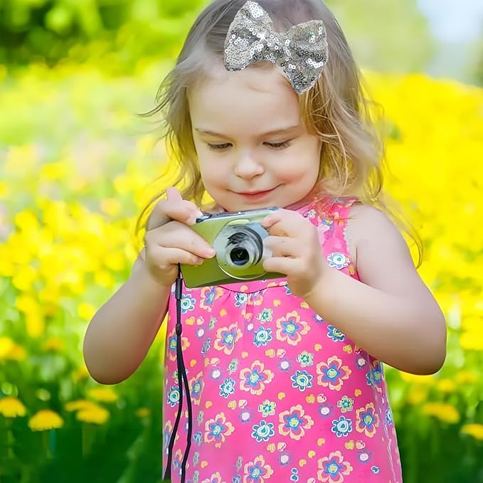 Gold Sequins Hair Bows for Girls Alligator Clips Hair Glitter Handmade Bows Hair Clip Toddler Teens Hair Accessories Gift for All Hair Types