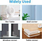 2 in x 16.4 ft,Clear Edge Protector Strip Sharp Edge Wrap Cover Tape with 6 Corners,Soft Corner Protectors Baby Proof, Furniture Corner Guard & Edge Safety, Edge Protector for Table and Fireplace