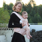 Momcozy Baby Carrier with Hip Seat, 2-in-1 Forward-Facing Carry for Active Babies, Detachable Hands-Free Carrier up to 44lbs, Breathable Infant Carrier Fits Waist Sizes up to 45 Inches, AirMesh Pink