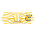 Creative Knitwear UTC Mocs Tennessee Chattanooga Infant Girls Gold/White Striped Hair Knot Headband Embroidered Logo - Size Newborn - 4T