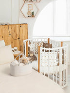 Diaper Caddy Organizer, Empty Gift Basket for Newborn Essentials, Baby Storage Basket, Stylish Gift Bag for Baby Shower, Boys and Girls – Small, Off White