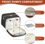 PIIOSER Breastmilk Cooler Bag with Ice Pack, Fits 6 Baby Bottles Up to 9 Ounce, Insulated Bottle Travel Bags with Shoulder Strap-Wearable Breast Pump Carrying Case for Nursing & Working Moms