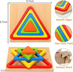 Toddler Puzzles Montessori Toy Wooden Shape Sorting Puzzle Sensory Toy Toddler Activities Preschool Learning Educational Autistic Developmental 1 2 3 Year Old Girl Boy 1-3 Dementia Game Easter Gift