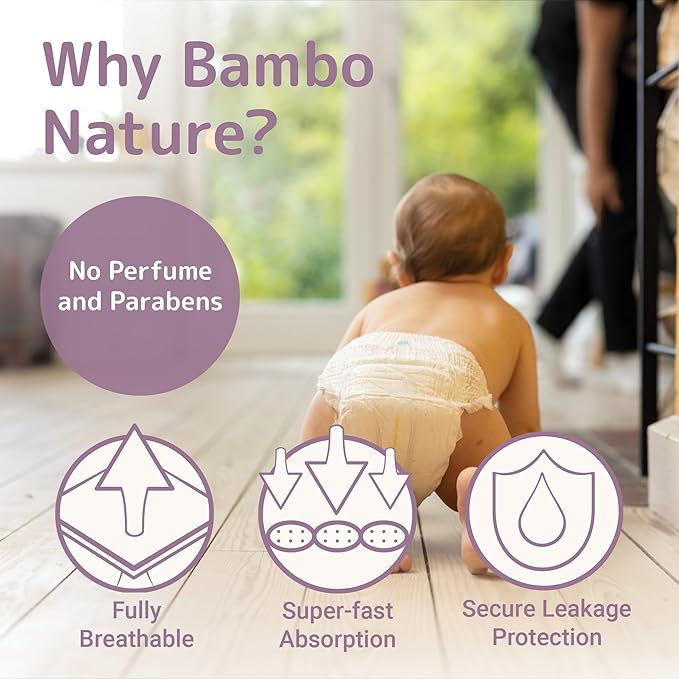 Bambo Nature Premium Training Pants (SIZES 4 TO 6 AVAILABLE), Size 5, 200 Count