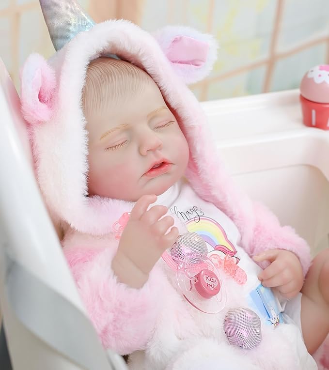 Reborn Baby Dolls – 20 Inch Real Baby Dolls That Look Real, Full Body Vinyl Girl Doll in Fantasy Horn Outfit with Accessories, Gift for Girls Ages 3+, Pretend Play & Collectors