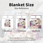 Custom Baby Blanket with Name, Horse and Animals Design, Soft Flannel with Double Layer Dotted Backing, Receiving Swaddle Blanket Suitable for Infants and Toddler