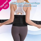 Paskyee Postpartum Belly Band, Abdominal Binder Post Surgery Belly Wrap, C Section Recovery Must Haves, Girdle for Postnatal Care, Waist/Pelvis Belt for Back Pain Relief Black L/XL