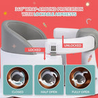 Non-Slip Baby Bath Seats 6-12 Months, Toddler Bathtub Chair with Washable Cusion, Cap Brush & Shower Mug, Infant Chair Comfortable Baby Bath Support for Safe Bathing & Sit Up Bathtub Support