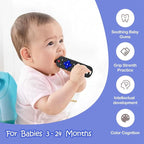 YAPROM 2Pcs Silicone Teething Toys for Babies - TV Remote Shaped Teether, BPA-Free Infant Toddler Teething Toy, Refrigerator Safe, Suitable for Boys & Girls