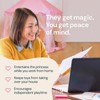 Princess Tent for Kids - 55" X 53" with Led Star Lights - Princess Toys - Toddler Play Tent Without Rug - Playhouse, Castle