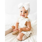 Niceye Handmade Baby Headbands Soft Stretchy Nylon Hair Bands with Bows for Newborn Infant Baby Toddler Girls