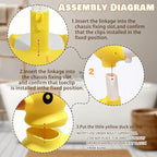 Baby Shower Stand Adjustable Toddler Shower Standing Support with Anti-Slip Base Infants Bath Support for 8-36 Months Portable Bath Helper (Duck)