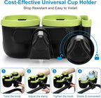 Accmor Stroller Cup Holder with Phone Holder, Bike Cup Holder, Universal Cup Holder for Uppababy Nuna Doona Strollers, 2-in-1 Cup Phone Holder for Stroller, Bike, Wheelchair, Walker, Scooter
