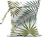 Wet Bag, Wet Dry Bag, Wet Bag for Swimsuit, Travel, Beach, Pool, Diapers, Dirty Yoga Gym Clothes, Makeup Bag, Waterproof Tropical Palm Leaves Decor Jungle Palm Leaf Favors