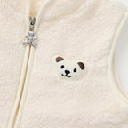 Baby Boys Girls Fleece Vest Zip Up Cute Bear Jackets Fuzzy Fall Winter Warm Clothes Newborn Outwear for Toddler Infant
