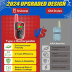 Vvinca Walkie Talkies for Kids Rechargeable, Spider Toys for Ages 3 4 5 6 7 8 9 10 Boys Girls Christmas Birthday Gifts for 3-12 Year Old, 2 Way Radio 22 CH VOX Long Range Walkie Talkie with Flashlight