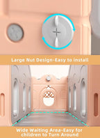 XJD 7 in 1 Toddler Slide Set, Kids Slide for Toddlers Age 1+, Toddler Climber Slide PlaySet with Basketball Hoop and Ball,Outdoor Indoor Playground for Toddlers 1-3 (Pink)