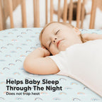 KeaBabies 2-Pack Baby Crib Sheets for Boys, Girls - 52x28 Viscose Derived from Bamboo Toddler Bed Sheets Neutral, Fitted Crib Mattress Cover for Standard Baby Bedding, Soft & Cozy (Jolly Rainbow)