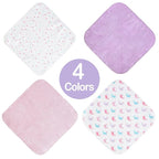 softan Baby Washcloths, 24Pack Baby Wash Cloths Extra Soft & Ultra Absorbent, Baby Towels and Washcloths Face Towel Unisex for Boys Girls Body, Washclothes Gentle on Sensitive Skin, 9x9 Pink Whale