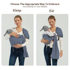 Baby Wrap Ring Sling 7-35 lbs, Baby Sling Carrier for Newborn, Toddler, Infant Holder, Lightweight Baby Carrier Wraps, Blue