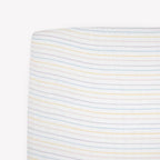Little Unicorn Premium Crib Sheet | Breathable & Super-Soft Muslin Fabric (Unicorn Stripe)