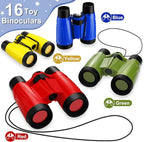 Deekin 16 Toy Binoculars for Kids with Neck String Learning Novelty Binocular Bulk Jungle Safari Hunting Party Favor for Explorer Gifts Bird Watching Camping Hunting, 4.3 x 4.1 Inch(Multicolor)
