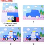 Lovyan 3D EVA Foam Stickers for Toddlers 12PCS Sticky Foam DIY Craft Preschool Art Class Drawing Sticker Puzzle Art Kit for Kids Boys Girls (Vehicles)