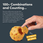 Speks Geode Matte Pentagons Magnetic Fidget Toy for Adults | Quiet Sensory Toy for Stress Relief & Anxiety, Office Desk Toy & Top Gadget Gift Idea | Solar Flare, 12-Piece Set