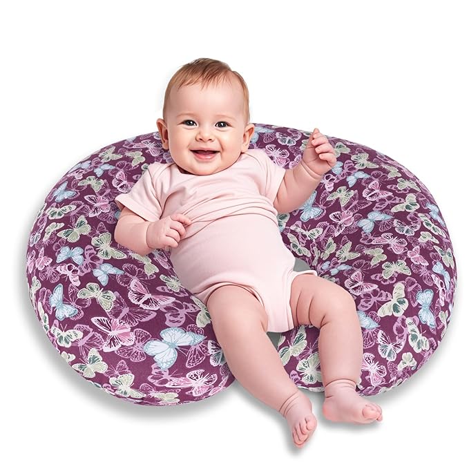 Nursing Pillow, Breastfeeding Pillow with Removable Cover, Ergonomic Breast Feeding Pillow, Baby Feeding Support Cushion for Mom Easier Breastfeeding- Original Size/Butterfly