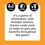 KARMA Card Games for Kids – Kids, Family Games Night, Multi-Player, Screen Free, Travel Games, Playing Cards, What Goes Around, Comes Around, Ages 8+
