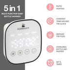 Baby Bottle Warmer for Breastmilk - 5-in-1 Feeding Bottle Warmers for all Bottles, Food Jars, and Breastmilk Bags - Smart Accurate Temperature Control, Automatic Shut-Off Milk Warmer for Baby