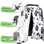 TANOFAR Carseat Covers Baby Boy & Girl, Peekaboo Opening Infant Car Seat Cover for Winter, Warm & Cozy, Bear