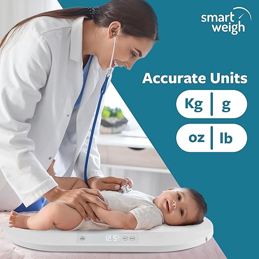Smart Weigh Digital Baby Scale Infant Scale for Weighing Pet Scale for Puppy and Cat Accurate Digital Scale in Pounds Ounces Kilograms Holds Up to 44 Lbs Multi-Function with Hold Function (BS200 PRO)