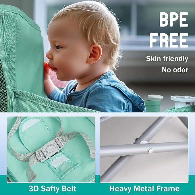 Tiny Marvels Portable 3-in-1 Baby Booster Seat – Cozy Floor Seat, Feeding Seat with Tray, Toddler Booster – Compact, Foldable, Safe with Child Safety Belt Carry Bag – Perfect for Travel & Family Time