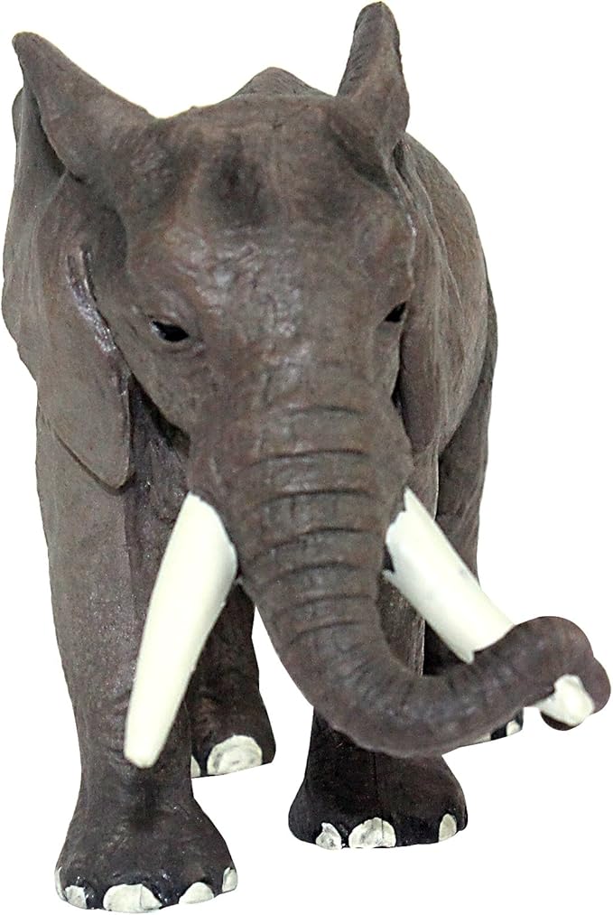 FUNSHOWCASE African Jungle Animals Female Elephant Cow Toy Figure Realistic Plastic Figurine Height 3.5-inch