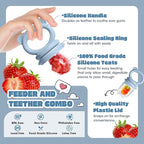Baby Feeding Sets: Baby Fruit Food Feeder & Breastmilk Popsicle Molds for Teething Relief, BPA-Free Silicone Pouch & Nipple, Safely Introduce Solids, Teether Toys for Babies 3-6 6-12 Months