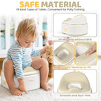 Orzbow 3-in-1 Potty Training Toilet, Detachable Baby Potty, As Toddler Toilet Seat, Chair, Step Stool for Boys & Girls 18+ Months, Potty Training Seat with Splash Guard, Easy Clean, Khaki
